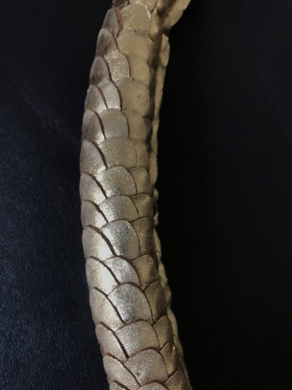 Quilted Snake Necklace in Gold - Image 4
