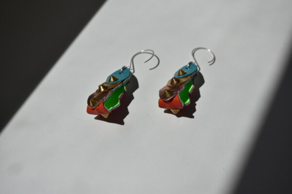9 Stud Earrings in Rainbow - Image 2