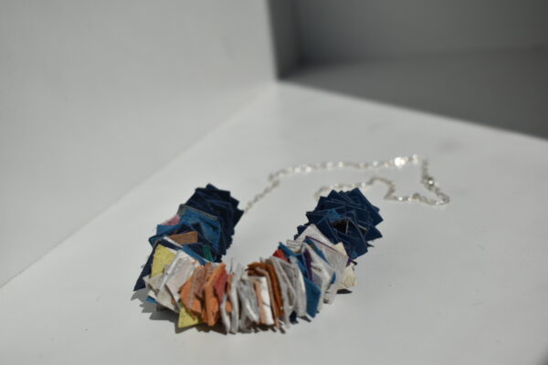 Segment Necklace with sterling silver chain - Image 2
