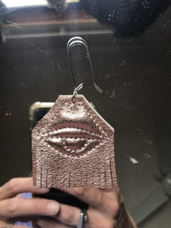 Triangle L EYE Earrings in Gold
